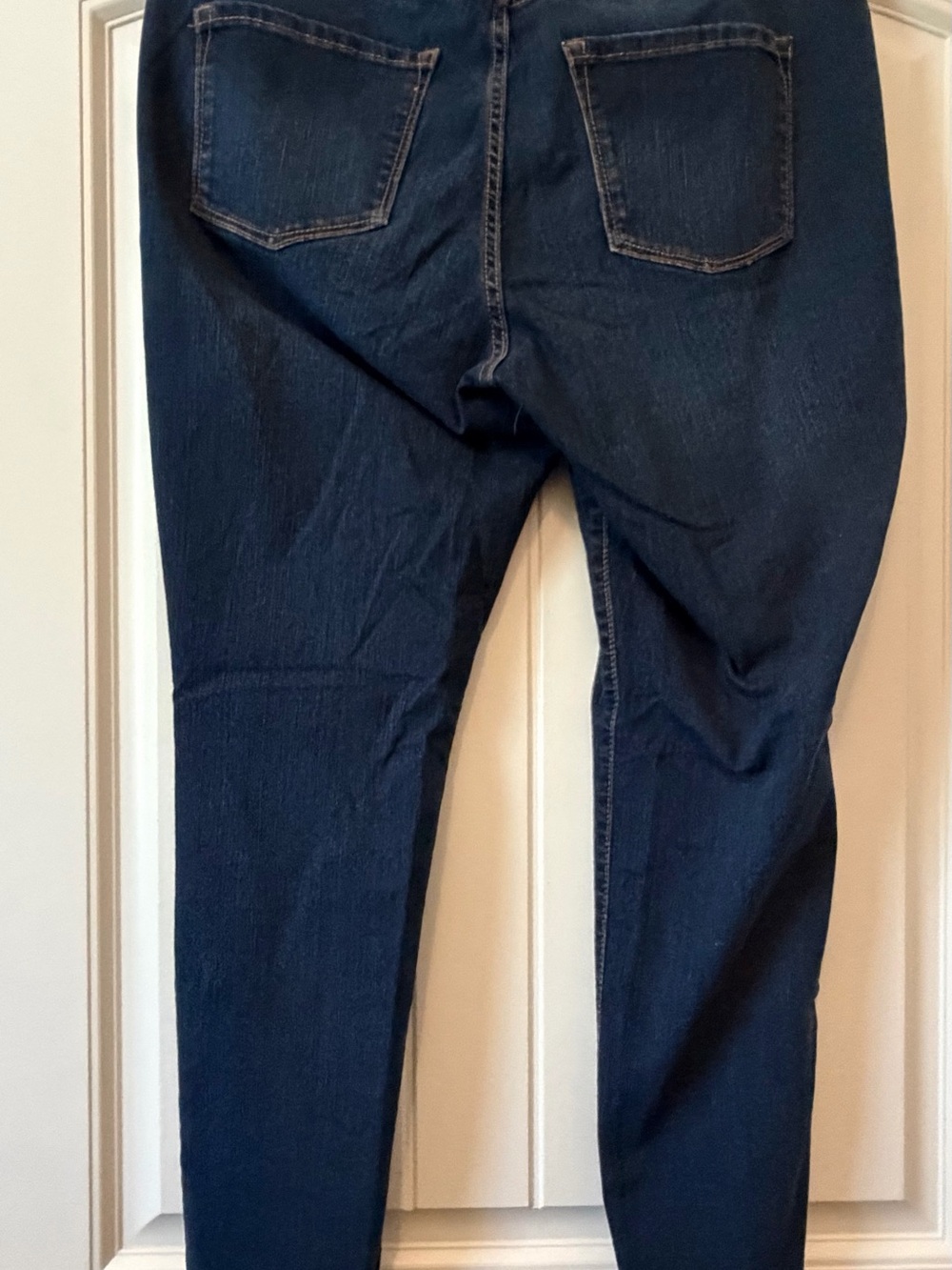 Size 16W Nine West Cigarette Skinny Ankle Dark Blue Denim Jeans - Picture 2 of 4